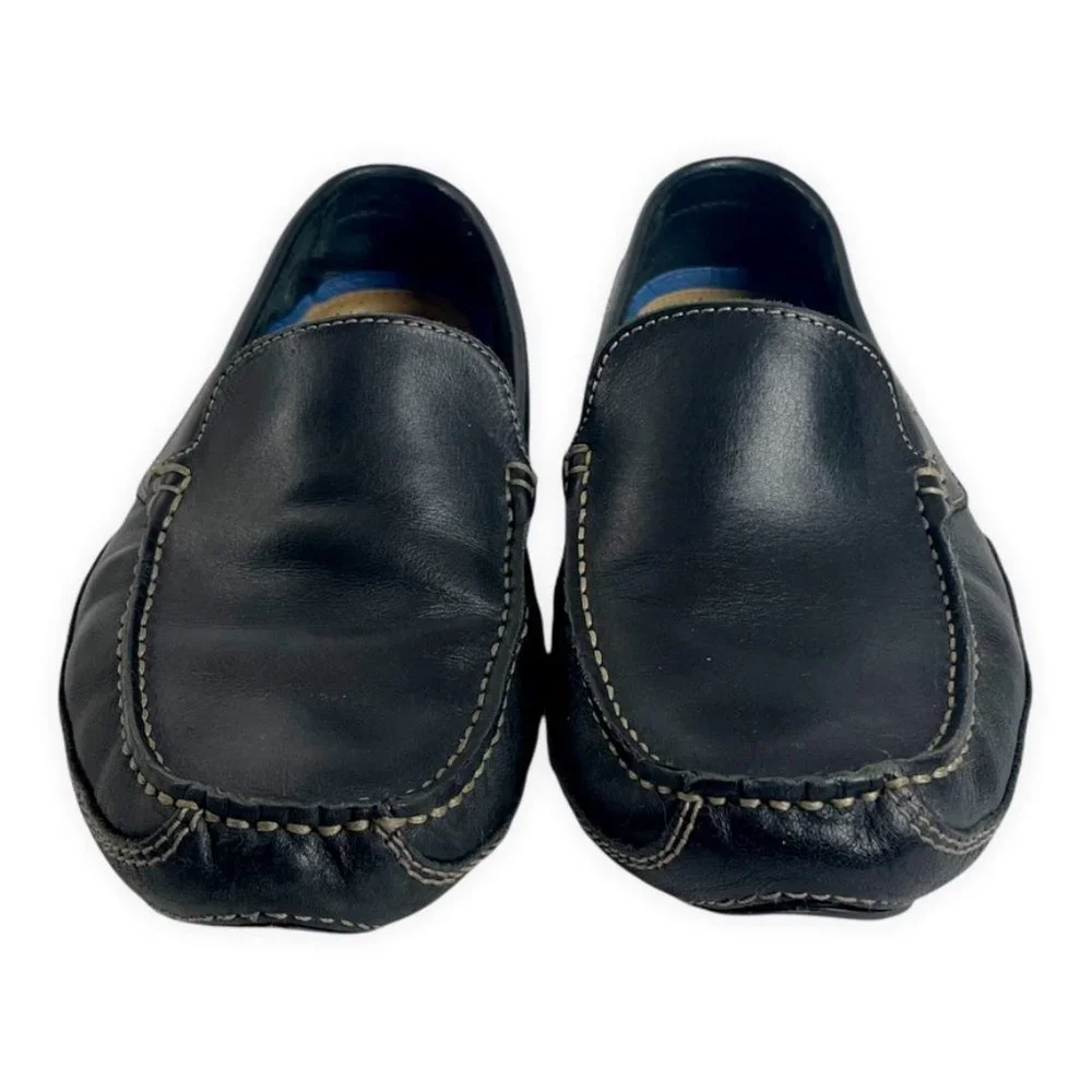 Giorgio Brutini‎ Mens Sz 11 Black Driving Moc Loafer Leather Vtg